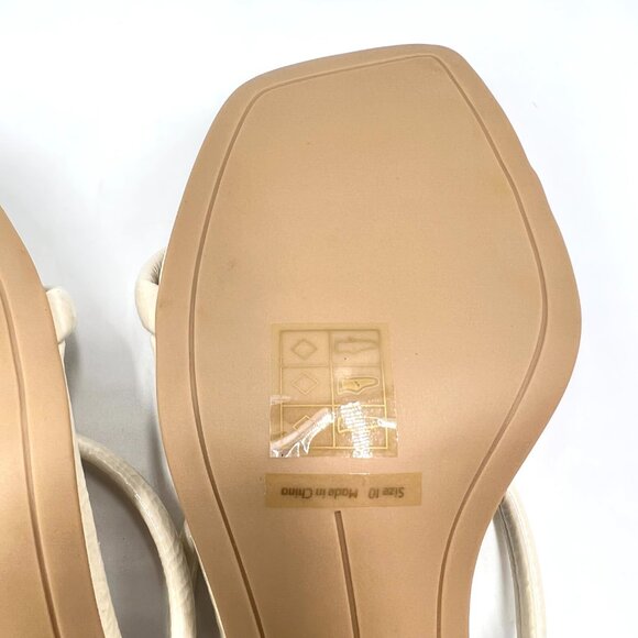 Dolce Vita Womens Size 10 Netra Ivory Cream Patent Block Heels Sandals Shoes NEW - Picture 10 of 13